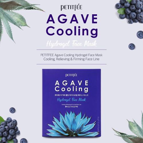 Petitfee Agave Cooling Hydrogel Beauty Face Mask  5 Sheets  1.12 oz (32 g) Each 2
