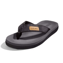 FITORY Mens Flip-Flops  Thongs Sandals comfort Slippers for Beach Black Size 12