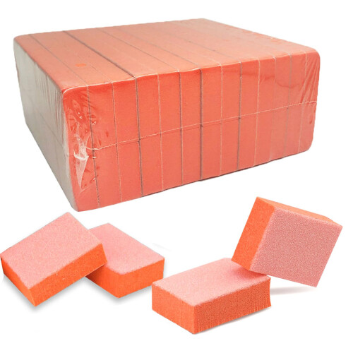 MARYTON Λίμα Νυχιών Mini Block 130 Τεμαχίων (Πορτοκαλί Ακρυλικό Λεπτό Κόκκο 100)
