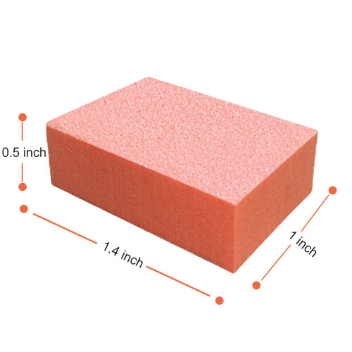 MARYTON Λίμα Νυχιών Mini Block 130 Τεμαχίων (Πορτοκαλί Ακρυλικό Λεπτό Κόκκο 100) 1