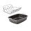 Torrador antiaderente metlico Chicago com rack flutuante de 18 por 13 polegadas preto 1