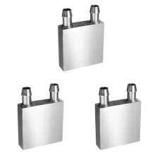 Blok chłodzący aluminiowy do procesora komputerowego, srebrny