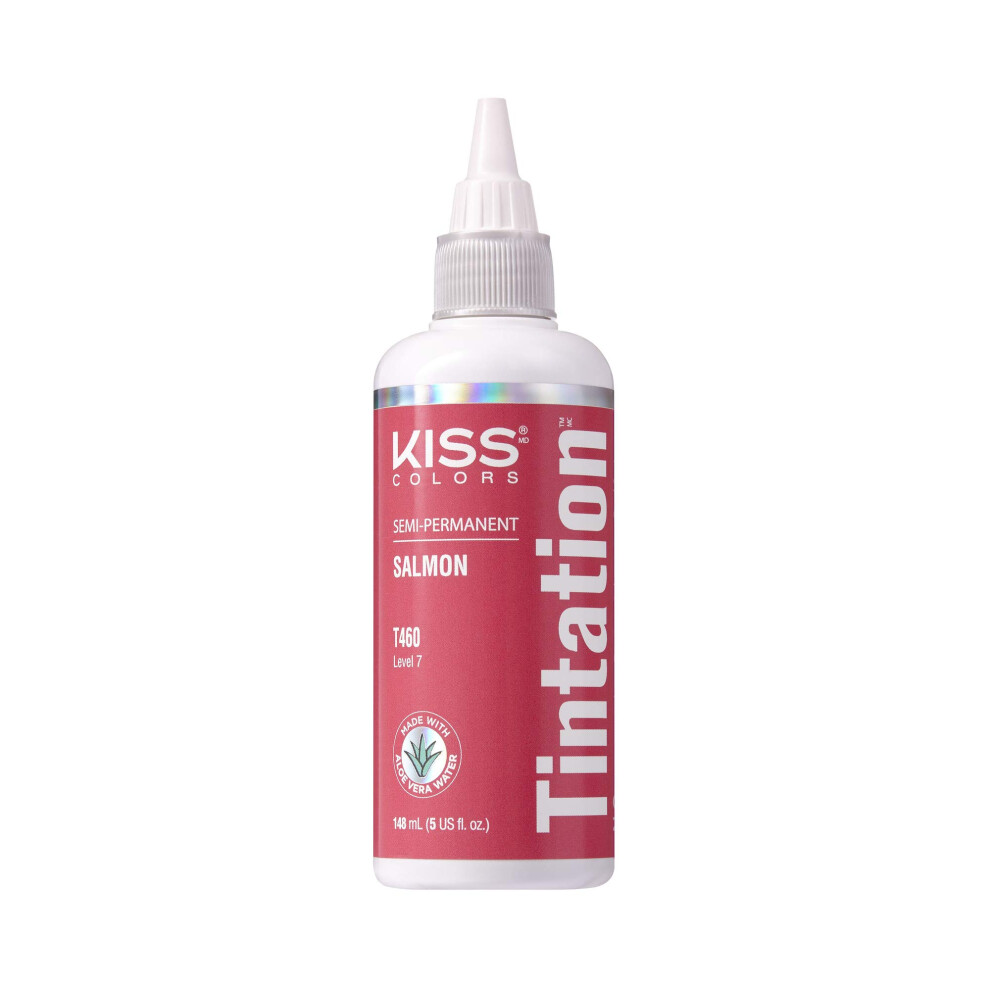 Kiss Salmon Tintation Semi-Permanent Hair Color Treatment 148 Ml (5 Us Fl.oz) (Salmon)