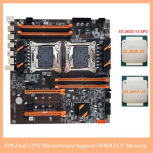 X99 Dual-CPU-Motherboard UnterstüTzt DDR4 ECC-Speicher Maximale UnterstüTzung 256G LGA2011-Motherboard mit 2XE5 2650 V3-CPU