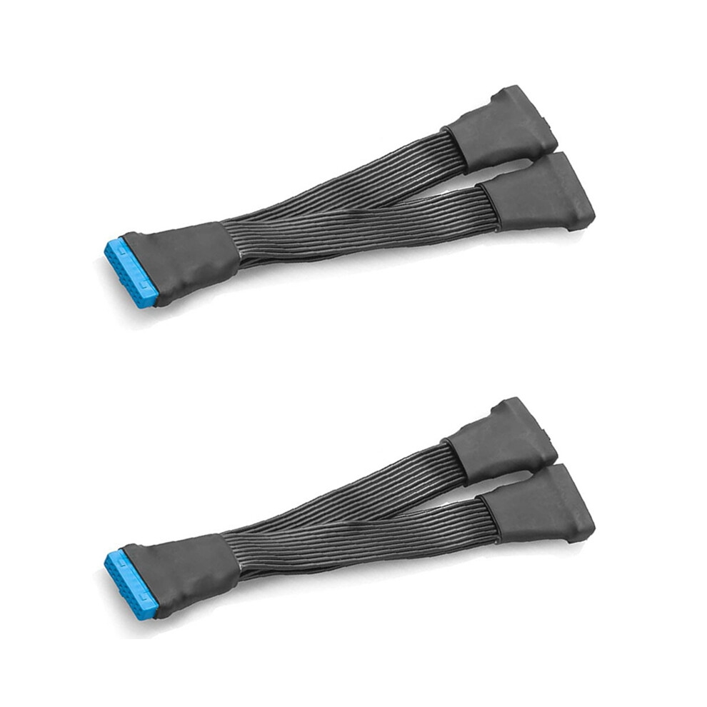 Photos - Cable (video, audio, USB) 2Pcs Motherboard USB 3.0 19PIN Header 1 To 2 Extension Splitter Cable