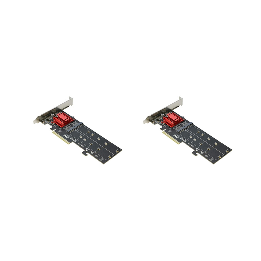 Photos - Cable (video, audio, USB) Dual NVMe PCIe Adapter,M.2 SSD to PCI-E 3.1 X8/X16 Card