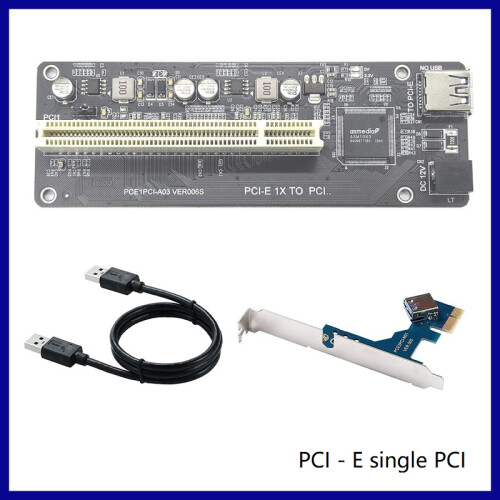 Κάρτα προσαρμογέα επέκτασης PCI-E σε PCI ASM1083 Capture Sound 1