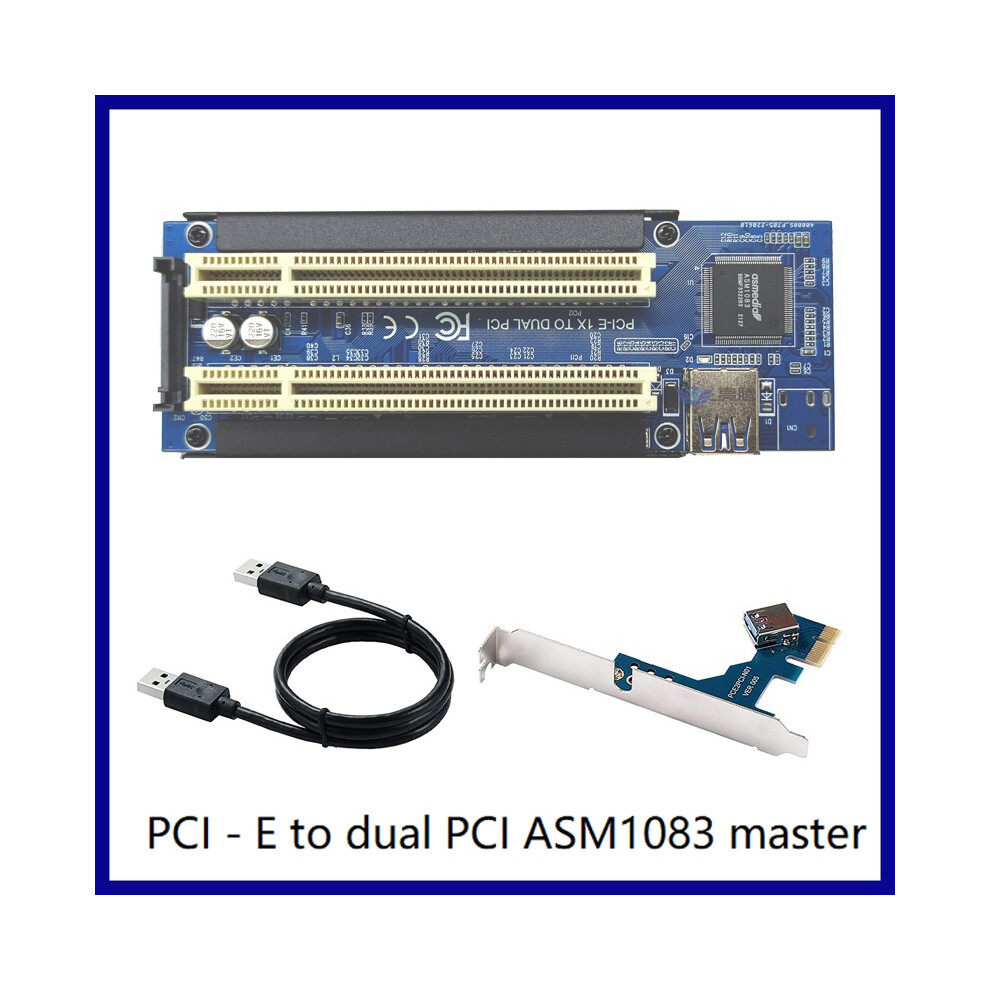 Pci-E To Dual Pci Expansion Card Adapter Asm1083 Support Capture 4853542363548