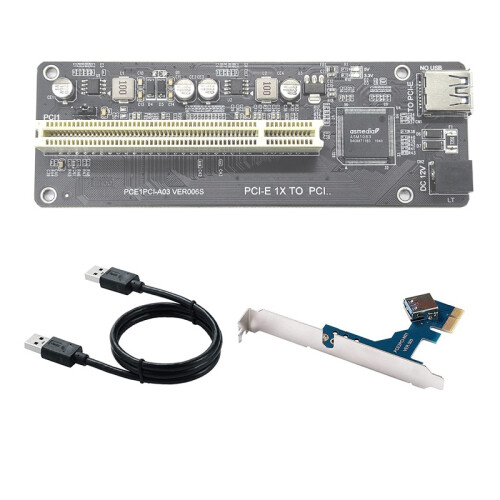 Κάρτα προσαρμογέα επέκτασης PCI-E σε PCI ASM1083 Capture Sound 2