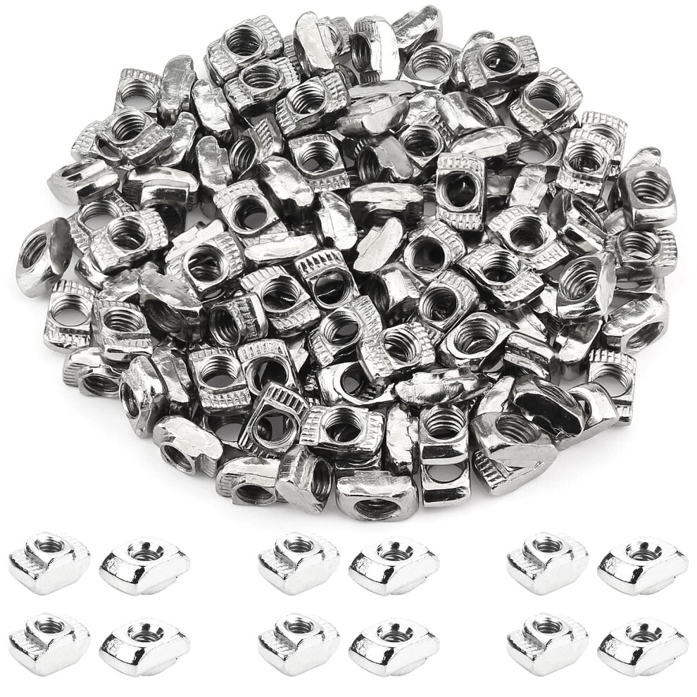 HELIFOUNER 100 Pieces 2020 Series M5 T Nuts  M5 T Slot Nuts for Aluminum Profile-image-OPC-PFPH6ZG-NEW