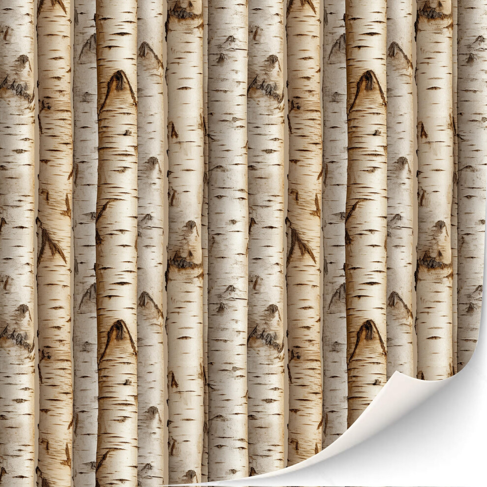 Lot de 3 feuilles de rev  tement mural en briques autocollantes pour maisons de poup  es (  chelle 1:12) (Birk Logs)