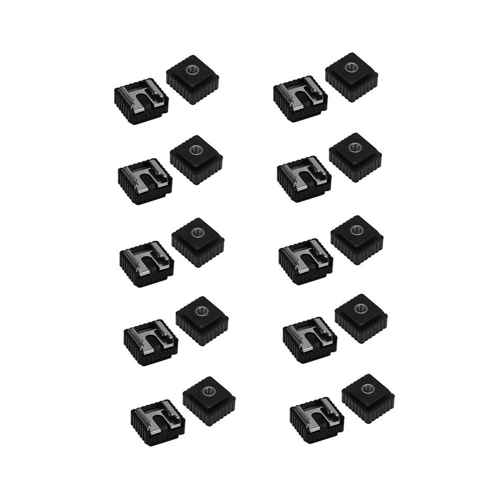 20 Piezas Adaptador De Montaje Zapata Caliente Flash A 1/4 Pulgada Rosca Para TríPode Soporte Luz Estudio-image