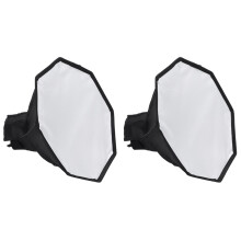 2X, 30 cm Octagon Universal Mini Soft Box Flash Diffusor Tragbare Kamera für Speedlite Photo Studio