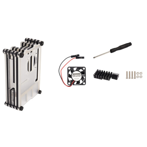 Capa protetora acrílica transparente/transparente e preta para 4 modelos B 2