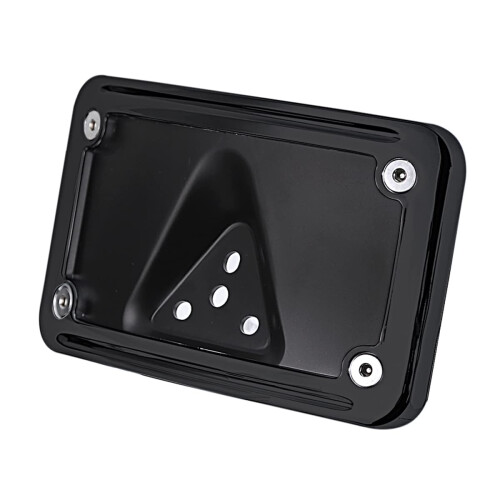 Support de plaque d'immatriculation incurv   noir pour Harley    3 trous (noir) 2