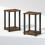 Furinno Simplistic Comodino Compatto Pino Ambra/Nero Set di 2 4