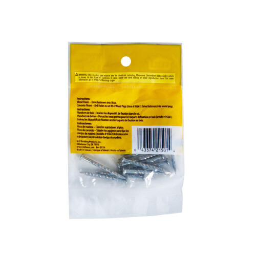MD Building Products 21501 Pregos de parafuso de 1-1/4 polegadas para carpete de metal 12 por pacote 1