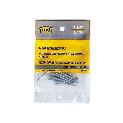 MD Building Products 21501 Pregos de parafuso de 1-1/4 polegadas para carpete de metal 12 por pacote 2