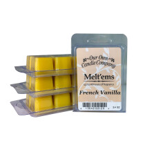 Vonn    vosk Our Own Candle Company Premium s pr   chutou franc   zskej vanilky, 6 kociek, 2,4 oz (4 balenia)