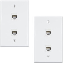 2 szt. 2-portowa płytka ścienna Ethernet, Cat6 żeńska do gniazda RJ45