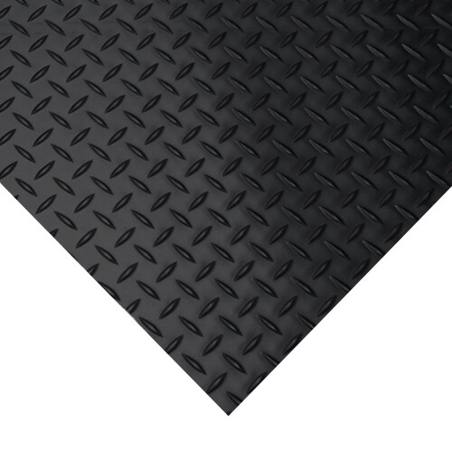 Rummi -cal diamantplade Rummi gulvruller - 3 mm x 4 ft x 2 ft ruller - Sort 1