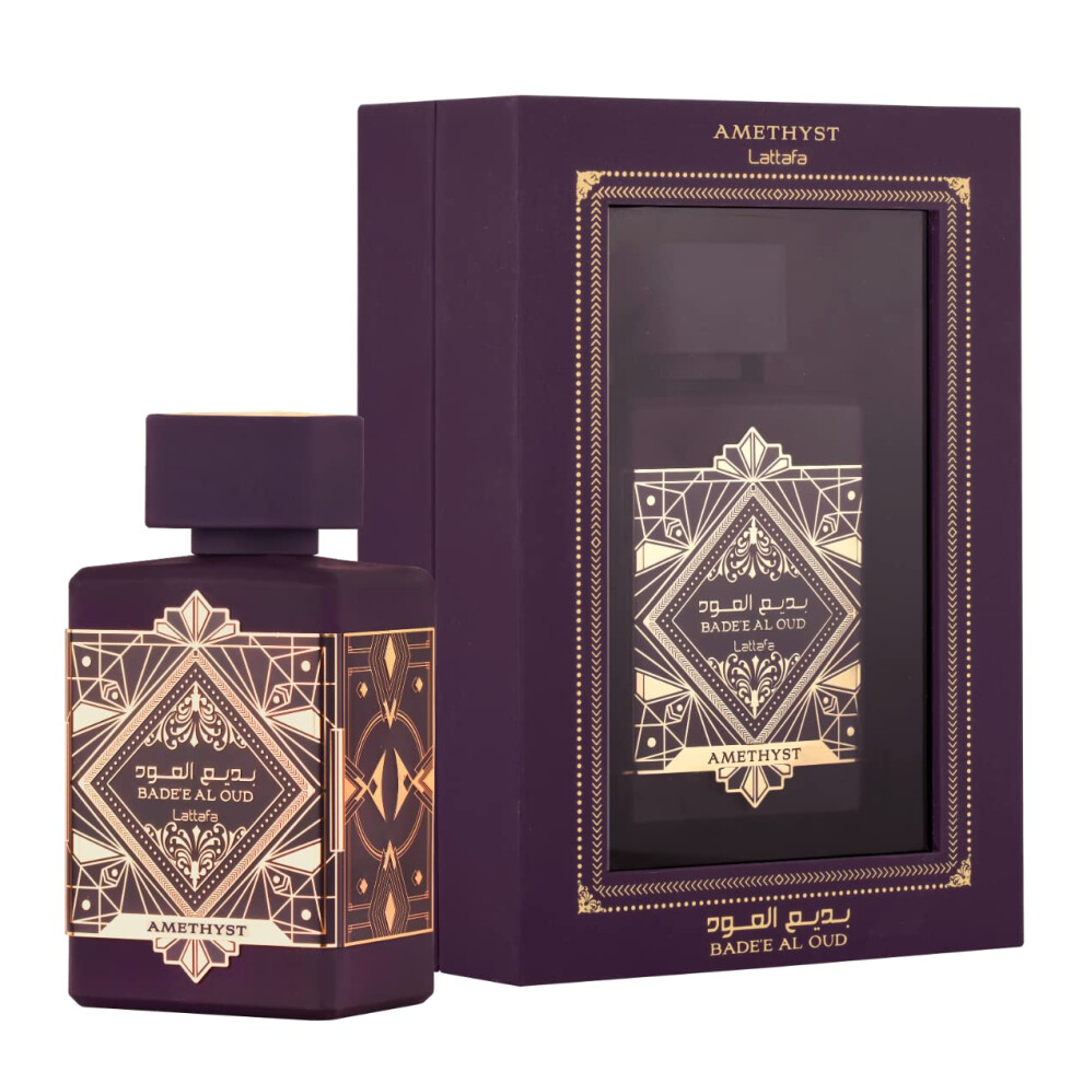 Lattafa Perfumes Bade'e Al Oud Amethyst For Unisex Eau De Parfum Spray 3.4 Ounce