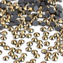 beadsland Crystal Hotfix Rhinestone Machine Cut Stone 1440pcs/pkg (Aurum SS20/5mm)
