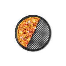 Fox Run Pizza Crisper serpenyoben sznacl tapadsmentes fekete 14,5 x 14,5 x 0,25 hvelyk