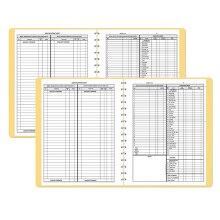 Dome 612 Boekhoudkundig verslag Bruine vinylhoes 128 pagina's 8 1/2 x 11 pagina's - 2 stuks