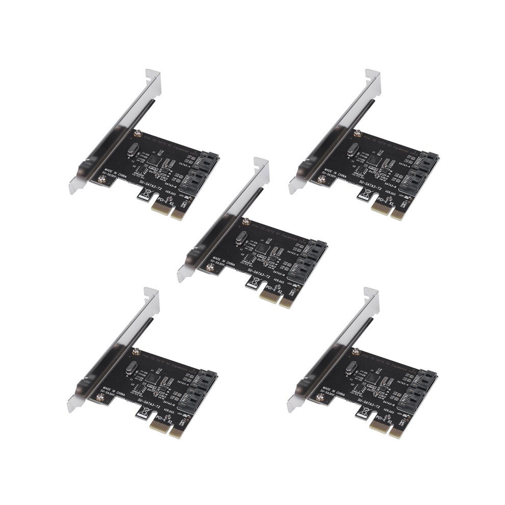 5X Pcie Pci Express To Sata3.0 2-Port Sata Iii 6G Expansion Card 4853542371369
