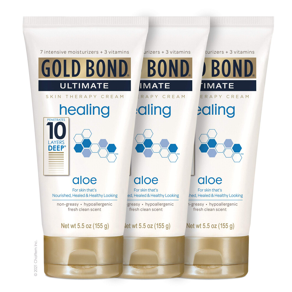 Cr   me hydratante r   paratrice Gold Bond 160 g     l'aloe vera pour une hydratation imm   diate 24 h