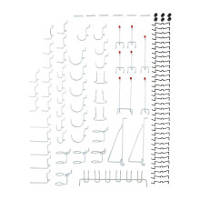 National Hardware S819-841 CD8377 51-teiliges Haken-Set fr Stecktafeln aus Zink, 51-teiliges Set