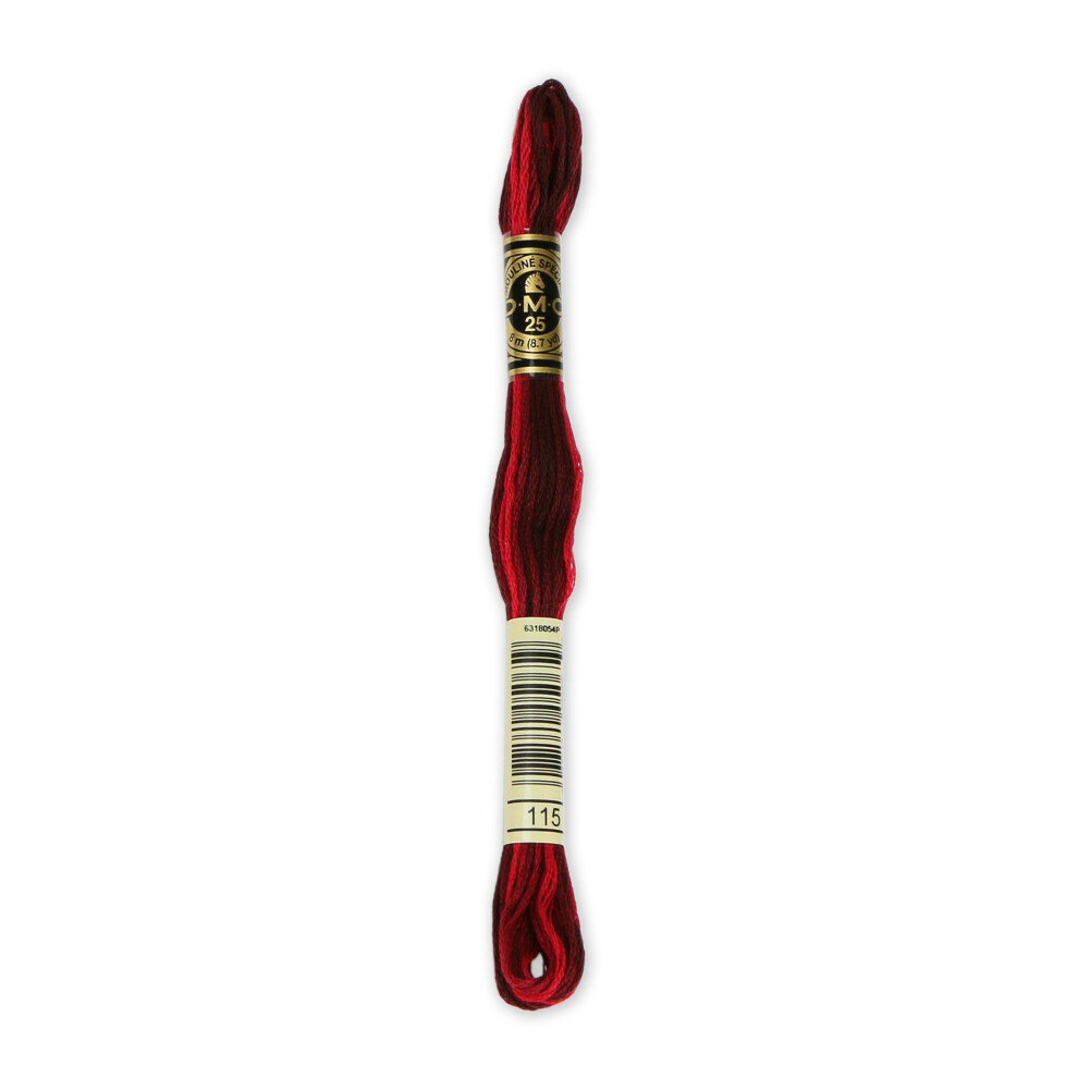 DMC Thread 6-Strand Embroidery Cotton 8.7 Yards Variegated Garnet 117-115 (12-Pack)