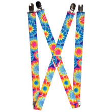 Tirantes unisex para adultos Buckle-Down con efecto tie-dye, multicolor, talla    nica EE. UU.