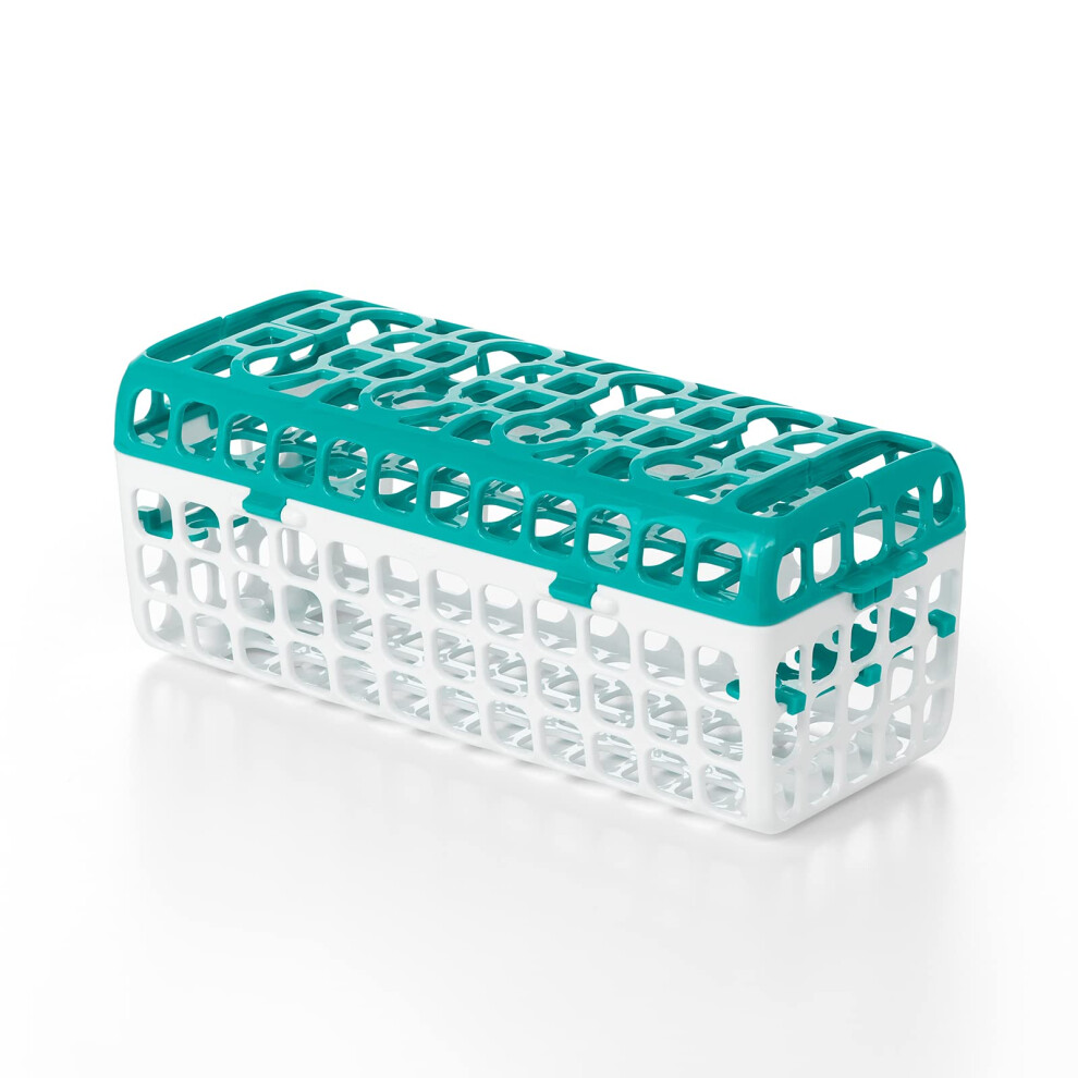 OXO Tot Dishwasher Basket for Bottle Parts & Accessories  Teal  1 Count (Pack of 1)