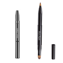 Brocha de labios retráctil para maquillaje, tamaño de viaje, brocha de labial con tapa
