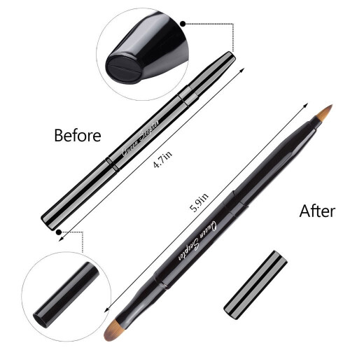 Inklapbare Lipkwast Concealer Make-up Met Dubbel Einde Reiskwast 2