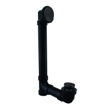 Westbrass Tip-Toe Sch. 40 ABS Badewannenablauf mit Zweilochbogen, Mattschwarz, D4931-62