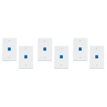 Zestaw 2 płyt ściennych Ethernet 1-portowych, płytki czołowe sprzęgające, 1-portowy