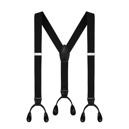 Moulen Masculino Y-Back 1,4 polegadas de largura com boto e suspensrios elsticos ajustveis ????pretos