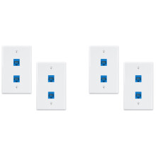 Zestaw 2 płyt ściennych Ethernet 2-portowych, płytki czołowe łączące, 2-portowe