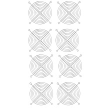 Protetor de grelha de ventilador DC para PC, proteção de dedos de metal, 120 mm, 12 cm, tom prateado