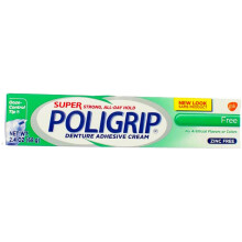 Super PoliGrip hammasproteesin liimavoide, joka ei sisällä keinotekoisia makuja ja värejä 2,4 unssia