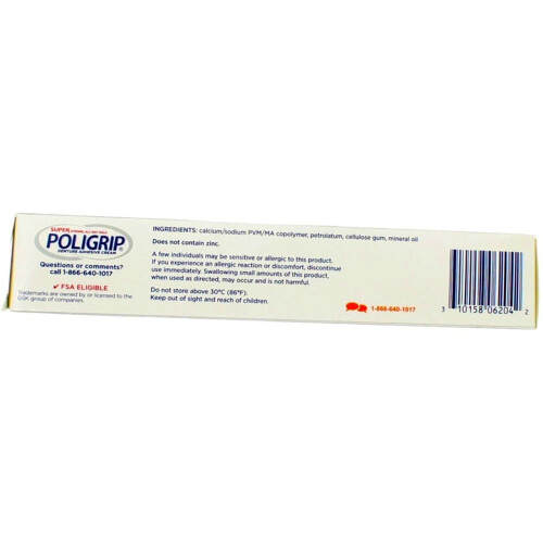 Super PoliGrip Κρέμα Κολλητικής Οδοντοστοιχίας, Χωρίς Τεχνητές Γεύσεις και Χρώματα, 2.4 Oz 2