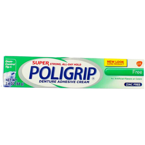 Super PoliGrip Κρέμα Κολλητικής Οδοντοστοιχίας, Χωρίς Τεχνητές Γεύσεις και Χρώματα, 2.4 Oz 1