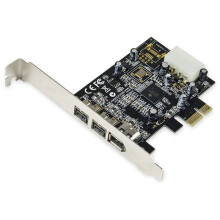 -PEX30016 3 Port IEEE 1394 Firewire 1394B & 1394A PCIe 1.1 X1 Card