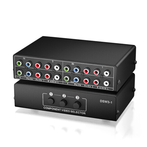 Επιλογέας ήχου βίντεο 3-Way RGB Component AV Switch για TV 360 DVD 2