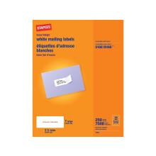 t   tky na adresy Staples 479884 pre laserov   /atramentov    tlaciaren, 1 palec x 2,5/8 palca, biele, 30 etikiet/h   rok