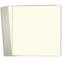 Hamilco Card Stock Scrapbook Papel 12 x 12 Cartolina de cor creme Capa de 80 lb - pacote com 25
