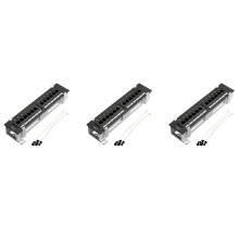 Sada sieťových nástrojov, 12-portový patch panel CAT6 RJ45 s nástenným držiakom